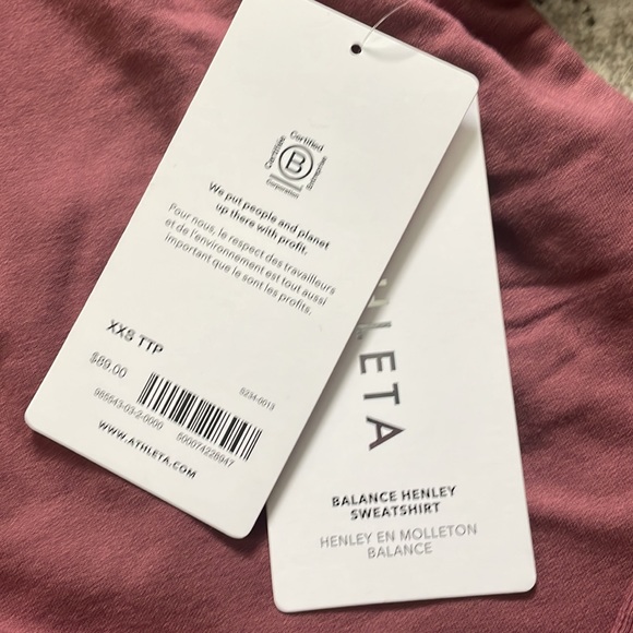 NWT Athleta Balance sweatshirt - Picture 2 of 4